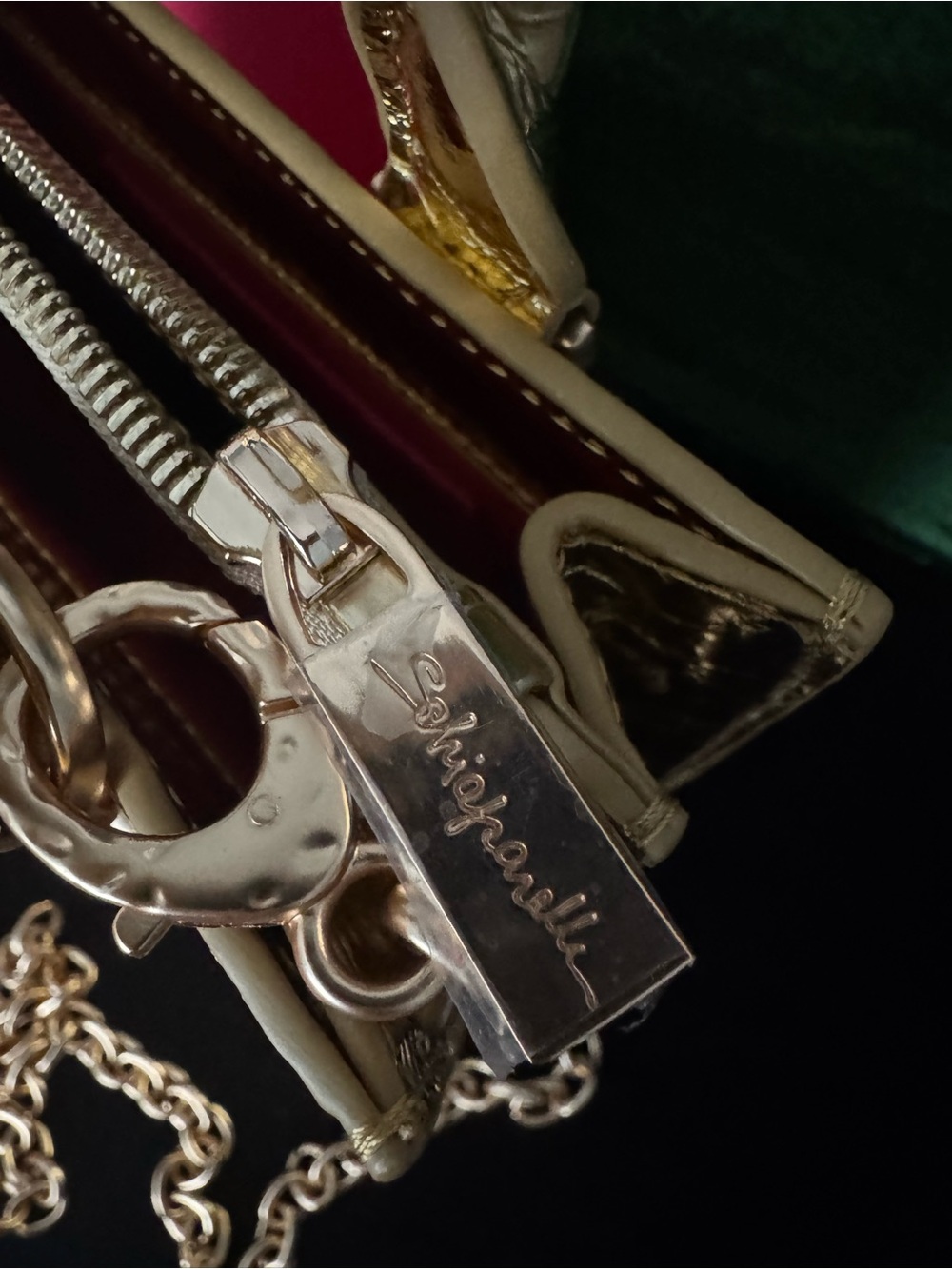 Schiaparelli Inspired Gold Face Anatomy Accent Structured bag - Picture 8 of 13